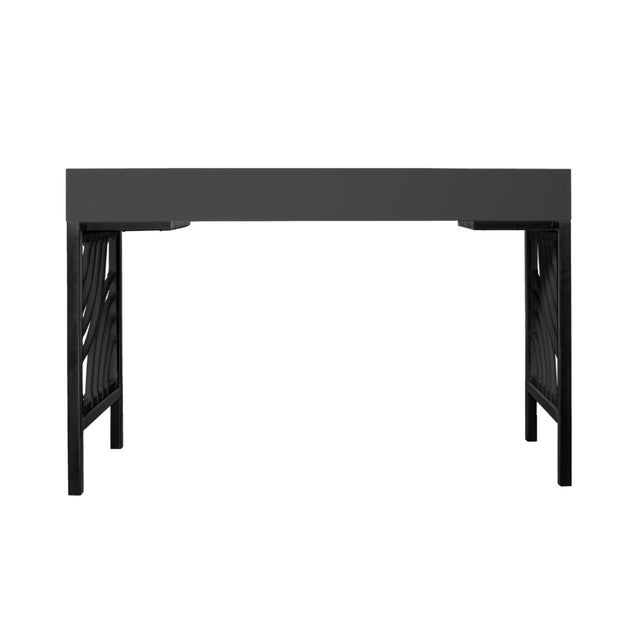 Wood Swirl Writing Desk - Black For Sale - Image 7 of 9