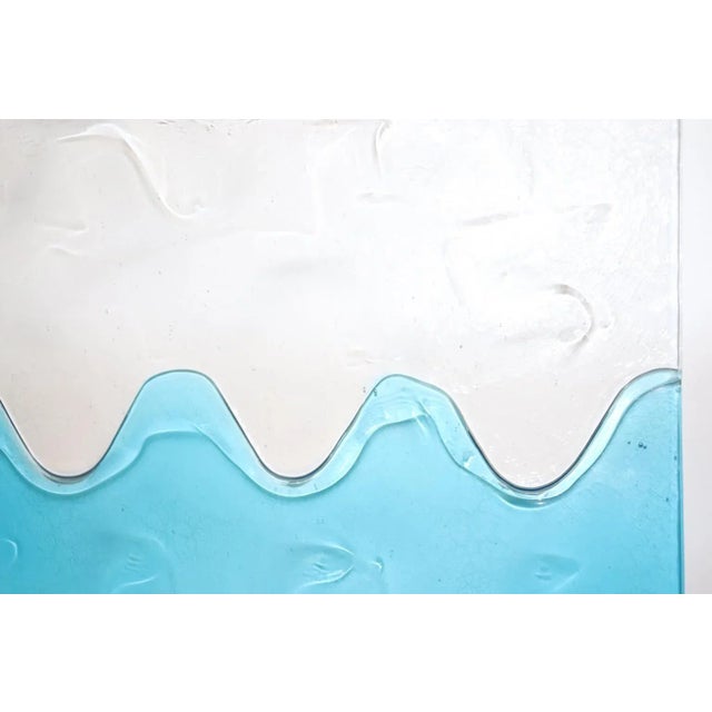 "Laguna" 1990s Murano Hand Cast Glass Set of 4 Panels For Sale - Image 12 of 13