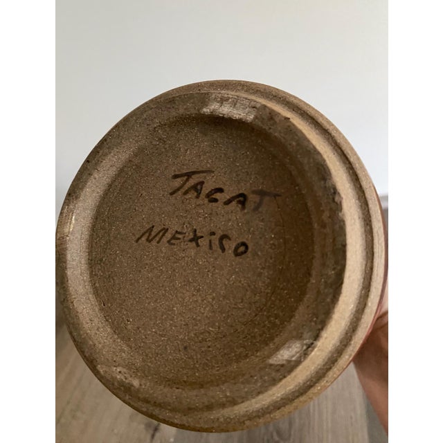 Ceramic Late 20th Century Mexican Pottery Parrot Vase Signed Tacat For Sale - Image 7 of 8