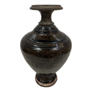 Antique Khmer Angkor Period Stoneware Baluster Vase