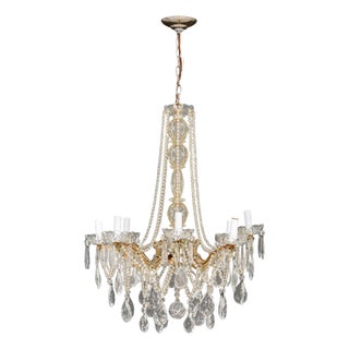 Italian Crystal Chandelier For Sale
