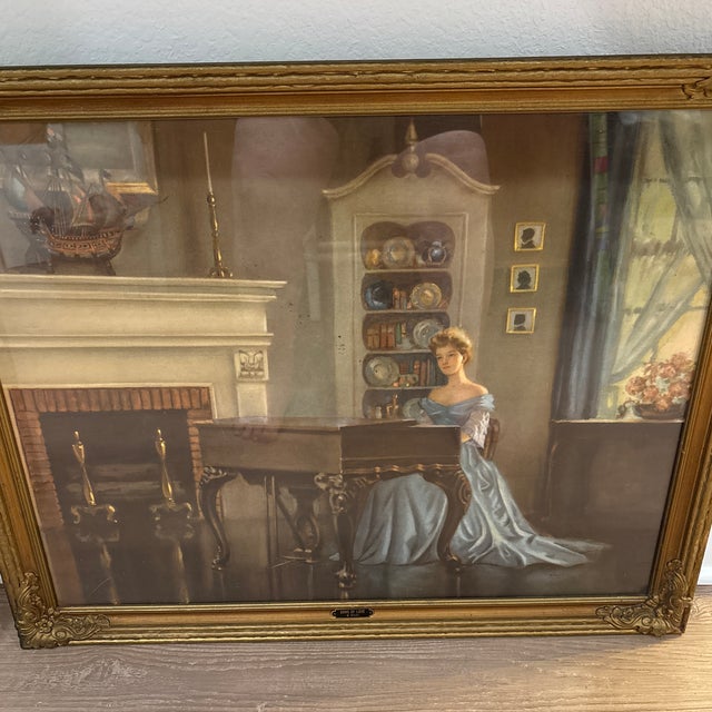 Mid 20th Century Song of Love by M. Ditlef Print For Sale - Image 4 of 7