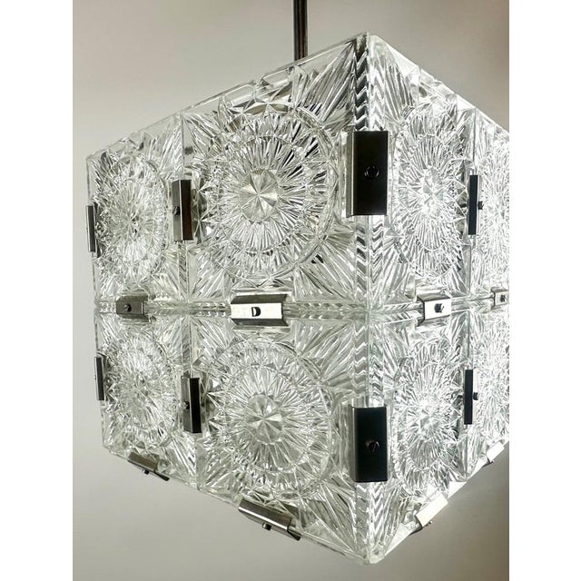 Mid-Century Modern Cube Pendant Lamp from Kamenický Šenov, 1970s For Sale - Image 13 of 17