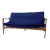 Mid Century Modern Style Sofa in Blue Boulce For Sale
