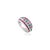 Contemporary Unique 2.23 Carat Ruby & Emerald Sterling Silver Dome Band Ring for Women - Size 6.5 For Sale - Image 3 of 11