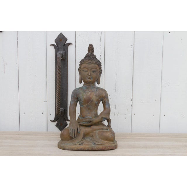 Antique Tall Southeast Asian Bronze Buddha For Sale - Image 12 of 12