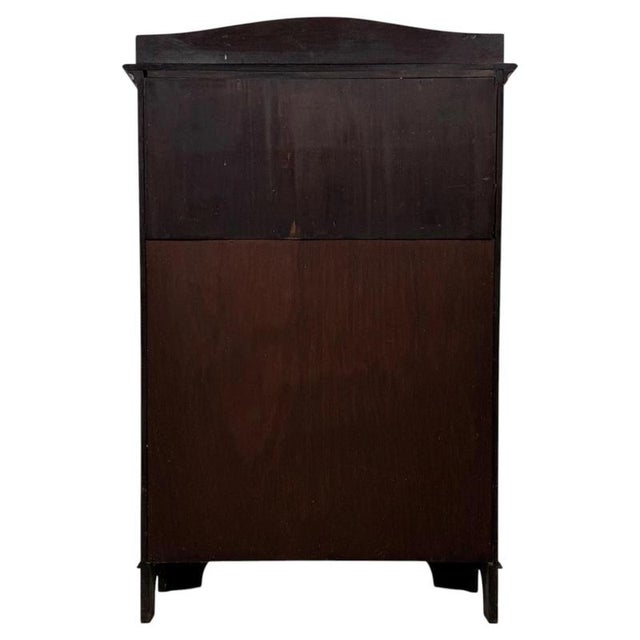 Antique English Edwardian Mahogany Bookcase For Sale - Image 9 of 12