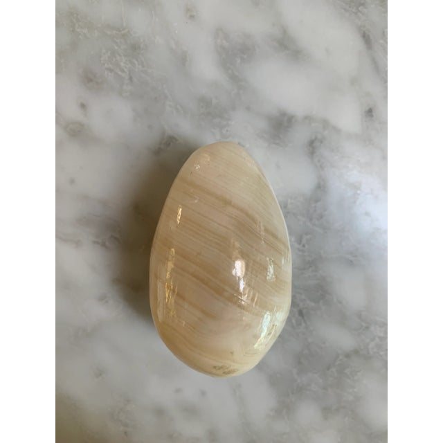 Set of 4 Italian marble eggs. Circa Mid 20th Century