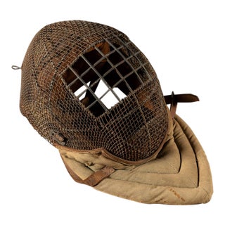 Early 20th Century W W I Bayonet and Fencing Training Mask For Sale