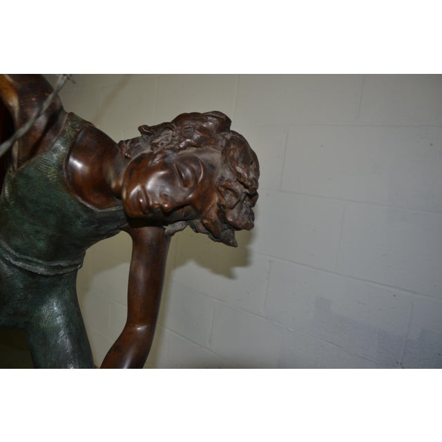 Figurative A Life-Size Bronze of a Boy For Sale - Image 3 of 7
