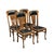 Antique Victorian Set of Six Tiger Oak Dining Chairs Leather Seats & Headrests For Sale - Image 4 of 12