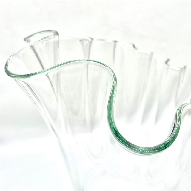 Monumental Scandinavian Clear Glass Floor Vase attributed to Holmegaard, 1970s For Sale - Image 12 of 18