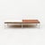 Large walnut and chrome bench or low coffee table after Florence Knoll, made by G.M. Proctor & Sons in Los Angeles c....