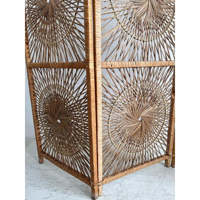 Rattan Sunburst Room Divider from Rohe Noordwolde, 1960s For Sale - Image 15 of 16