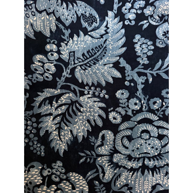 The Brunschwig & Fils Wesserling Print in Blue Pattern Color 8019125 4 yards 64% Cotton, 36% Linen with a softened...