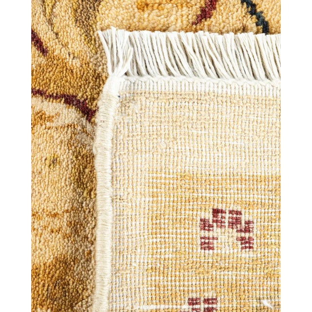 2000 - 2009 Mogul Hand Knotted Area Rug, Ivory - 7' 10" x 10' 5" For Sale - Image 5 of 9