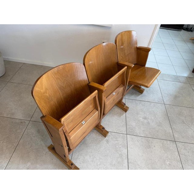 Bauhaus Cinema Folding Chair Row, 1950s For Sale - Image 3 of 17