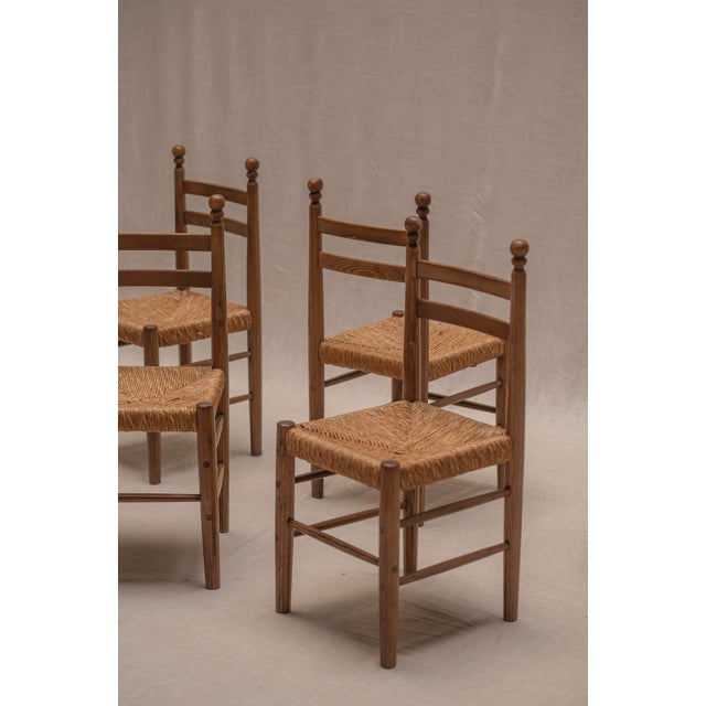 Italian Fruitwood Dining Chairs, 1960s, Set of 6 For Sale - Image 17 of 18