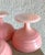 Pink Circa 1940 Hazel-Atlas Pastel Moderntone “Pink” Platonite Pedestal Sherbet Cups- Set of 3 For Sale - Image 8 of 13