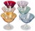 Vintage Chromatic Colored Champagne Glasses, Set of 6 For Sale