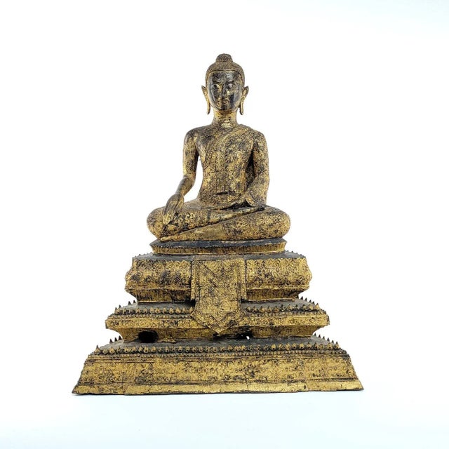Tourist Bronze Buddha, Probably Vintage For Sale - Image 4 of 11
