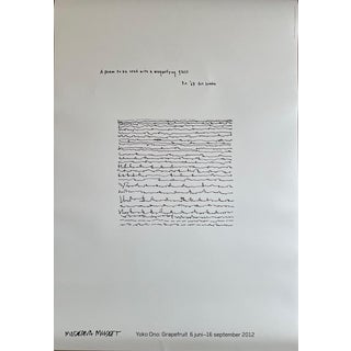 A Poem To Be Read with a Magnifying Glass Exhibition Poster by Yoko Ono, 2012 For Sale