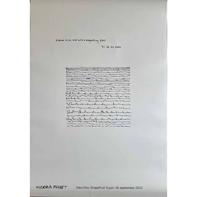 A Poem To Be Read with a Magnifying Glass Exhibition Poster by Yoko Ono, 2012 For Sale