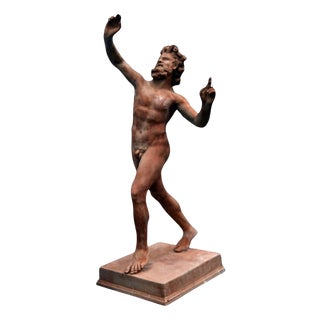 Pompeii Faun in Terracotta, 1950s For Sale