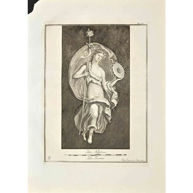 Ancient roman goddess from the series "antiquities of herculaneum", is an etching on paper realized by francesco cepparoli...