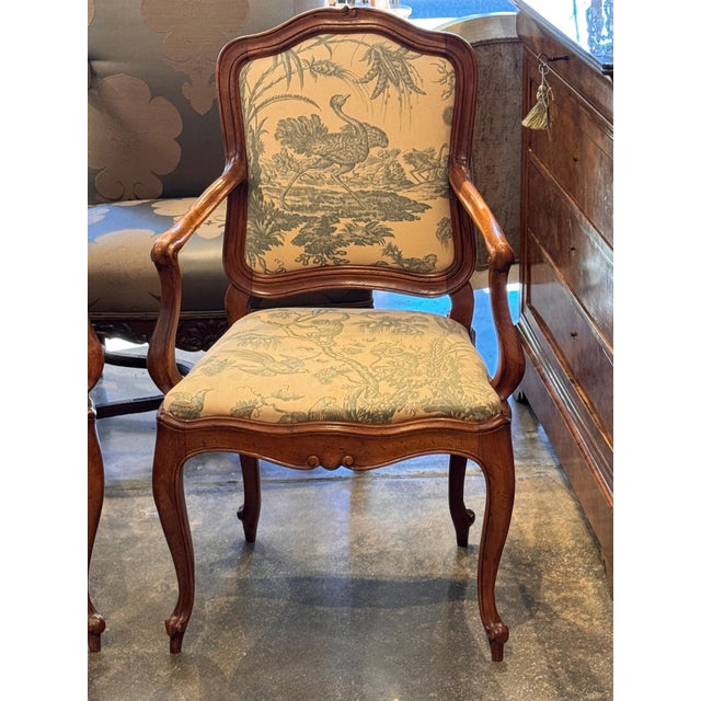 Pair of 19th Century French Walnut Armchairs For Sale - Image 4 of 13