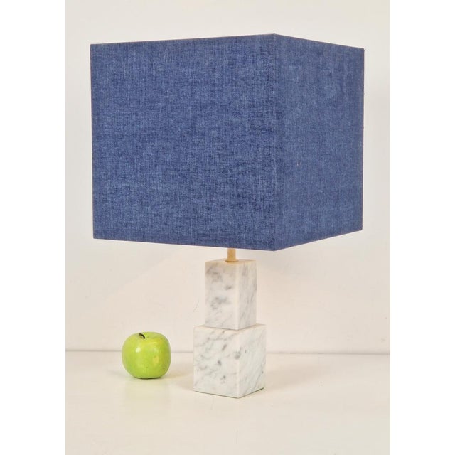 Vintage Carrara Marble Table Lamp, 1960s For Sale - Image 4 of 9