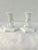 Lovely pair of mid-century Westmoreland white Milk Glass candleholders in a figural Koi Fish motif. Excellent condition.