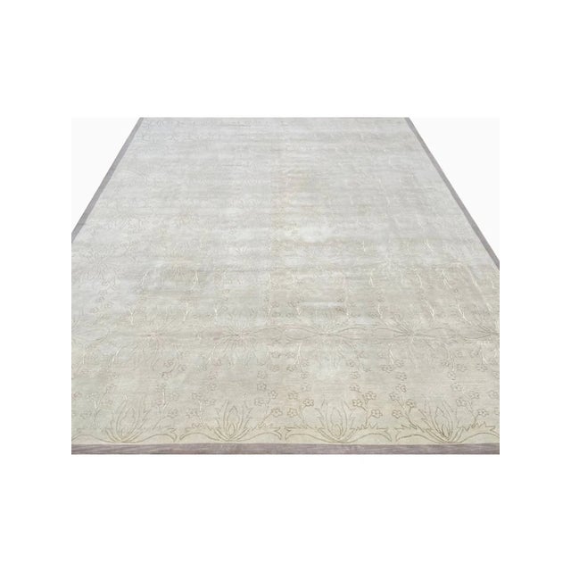 1990s Handwoven Transitional Tibetan Area Rug 10x14 For Sale - Image 4 of 11