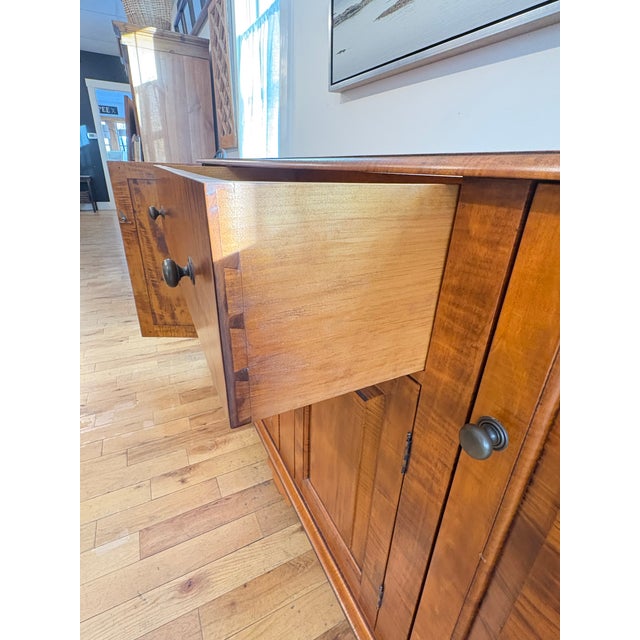 Copper Estate Dr Dimes Custom Tiger Maple Sideboard For Sale - Image 8 of 12