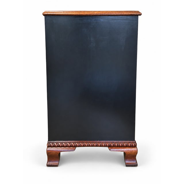 Vintage Flint & Horner Four-Drawer Chest With Silk Decoupage and Black Accents, Attributed For Sale In New York - Image 6 of 8