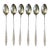Mid 20th Century Mid Century Modern Wallace Sterling Silver 7 1/2" Iced Teaspoons No Mono - Set of 6 For Sale