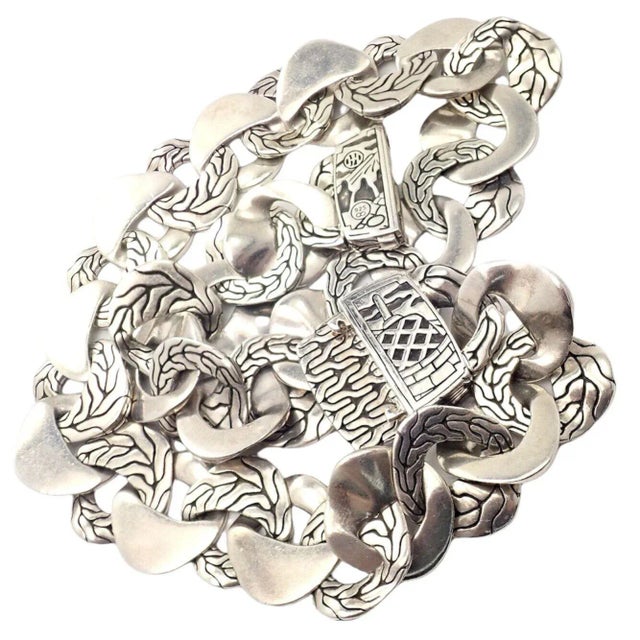 Metal John Hardy Silver Blue Topaz Iolite Kali Lava Large Necklace For Sale - Image 7 of 9