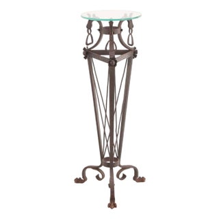 A French Art Deco Wrought Iron Plant Stand / Pedestal, Circa 1920 For Sale