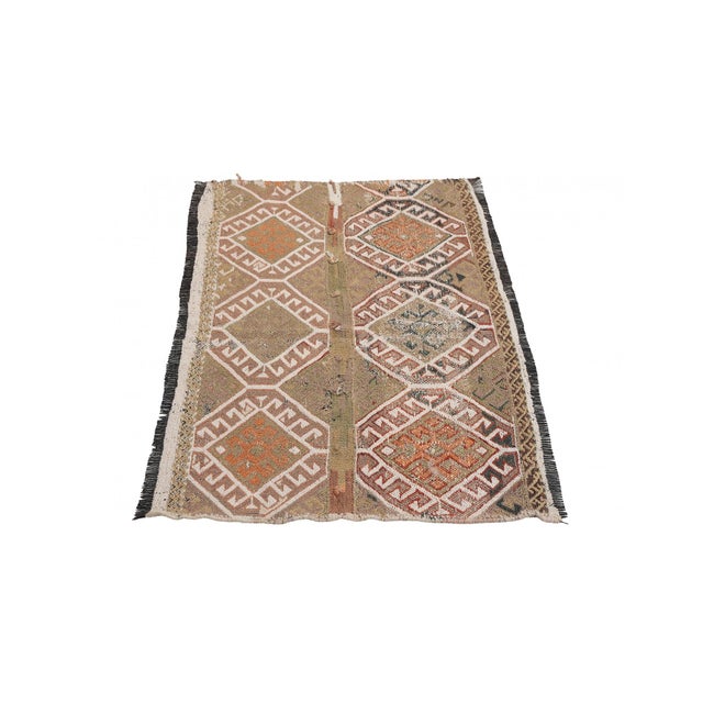 Small Decorative Vintage Kilim Rug - 2`7″ X 4`0″ For Sale - Image 4 of 6