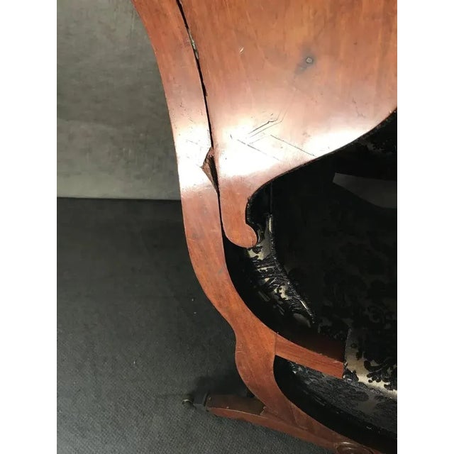 Biedermeier Sleigh Back Wing Chair attributed to Karl Friedrich Schinkel, 1825 For Sale - Image 6 of 7