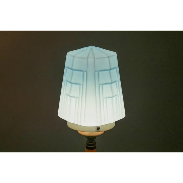 Blue Art Deco Bakelite Table Lamp, 1930s For Sale - Image 8 of 13