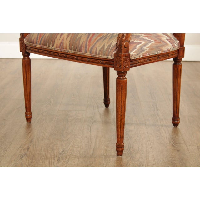 1990s Ethan Allen French Louis XVI Style Armchairs - A Pair For Sale - Image 9 of 13