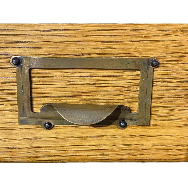 Wood Antique Oak 12 Drawer File Cabinet Rockwell & Rupel of Chicago For Sale - Image 7 of 12