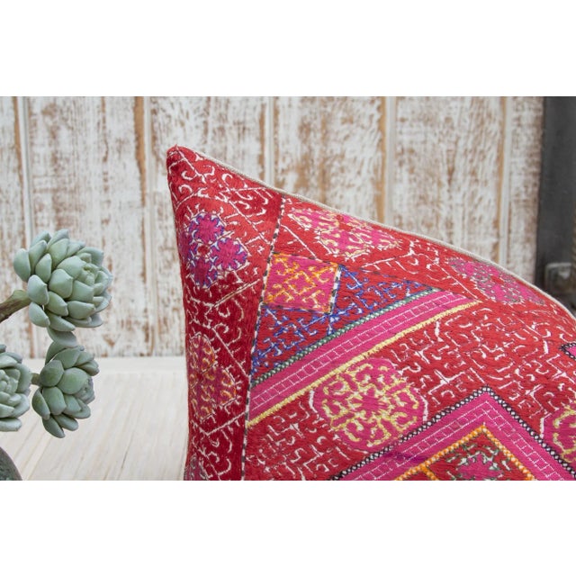 Antique Nami Sindh Silk Pillow For Sale - Image 4 of 9