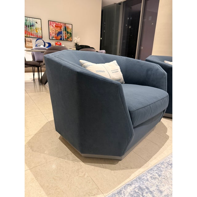 Enticing from the first time you see it, this distinctive chair-and-a-half offers the look of contemporary design while...