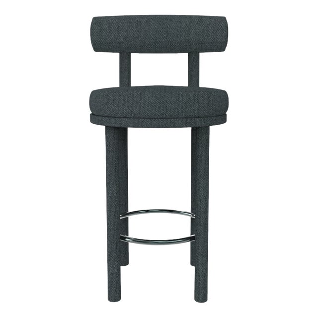 Collector Modern Moca Bar Chair in Safire 10 Fabric by Studio Rig For Sale