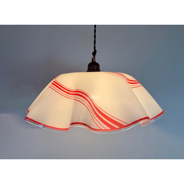 Vintage Glass Ceiling Light, 1970s For Sale - Image 16 of 18
