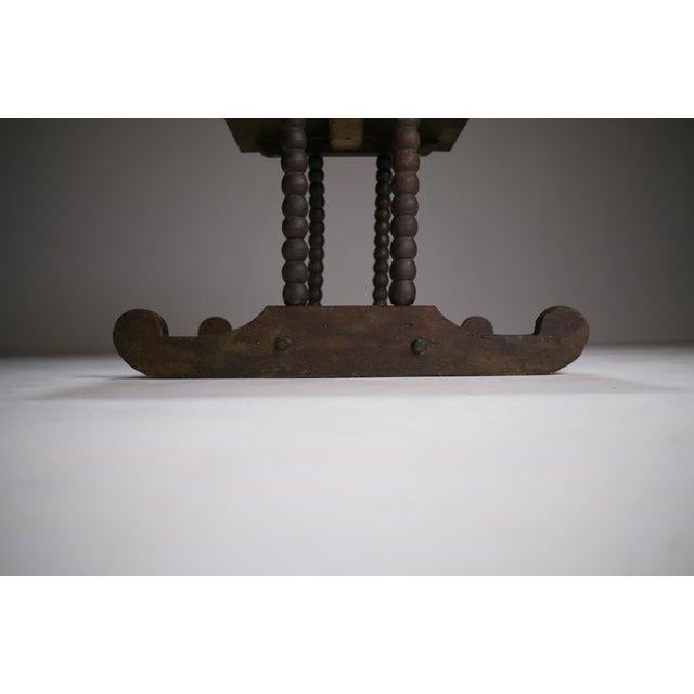 Late 19th Century French Rustic Coffee Table with Bobbin-Turned Base For Sale - Image 15 of 18