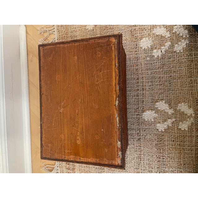 1920s Hand-Carved Wooden Chest Letter Jewelry Box For Sale In Chicago - Image 6 of 12