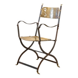 Brutalist Folding Armchair by David Marshall, Spain, Late 20th Century For Sale